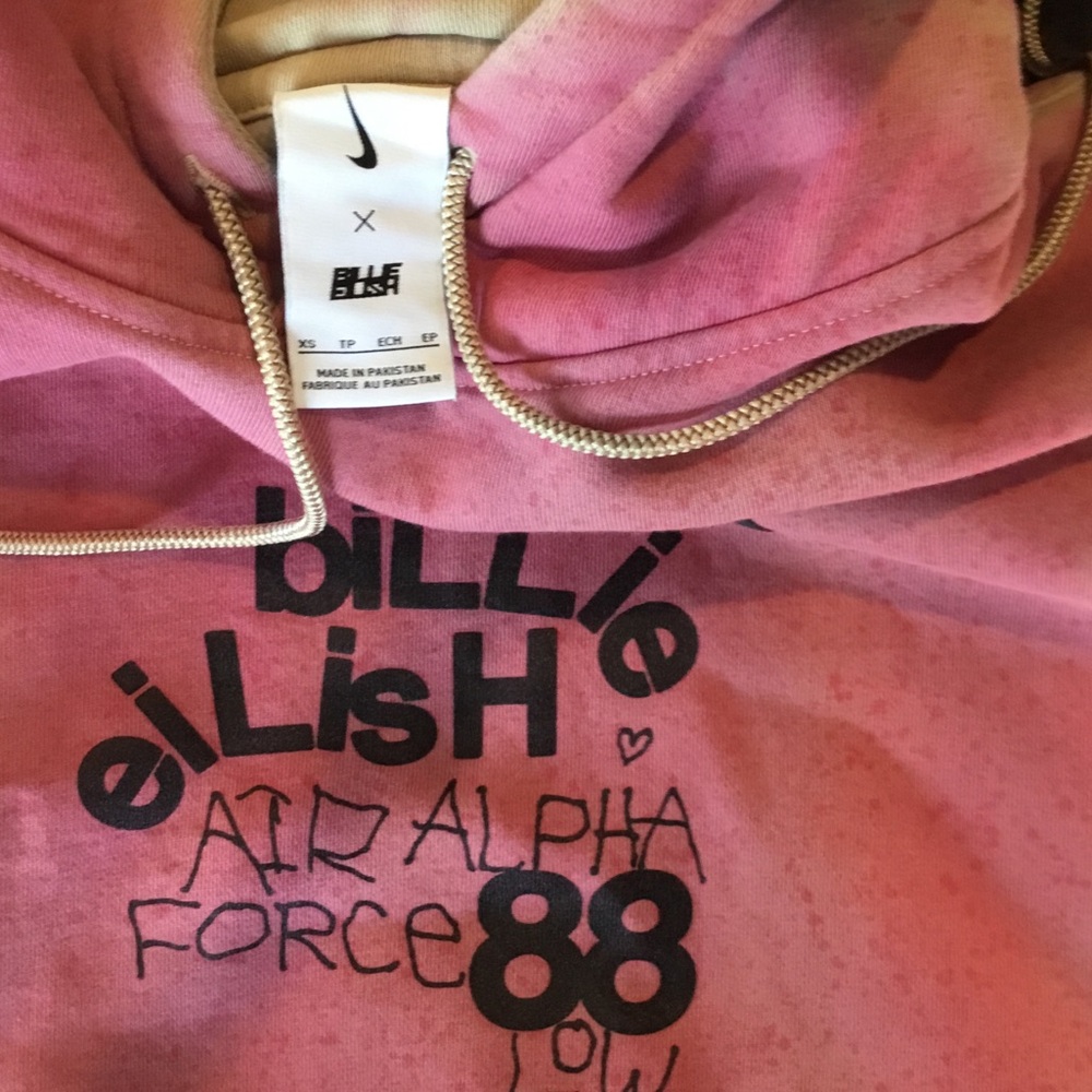 ONE OF A KIND billie eiLiSH 2023 AIR ALPHA foRCe 88 low hooded sweatshirt - Picture 2 of 4
